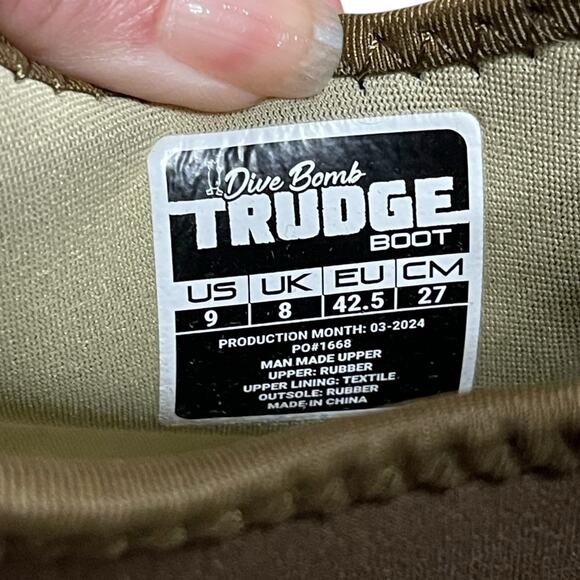 Dive Bomb NEW Size 9 Brown Trudge Rugged and Weatherproof Waterproof Boots NIB - Picture 6 of 12
